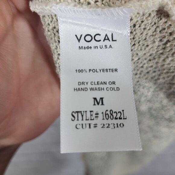 Vocal Tunic Sweater Womens M Boho Feather Airbrushed Design Lace Trim USA - Picture 6 of 10